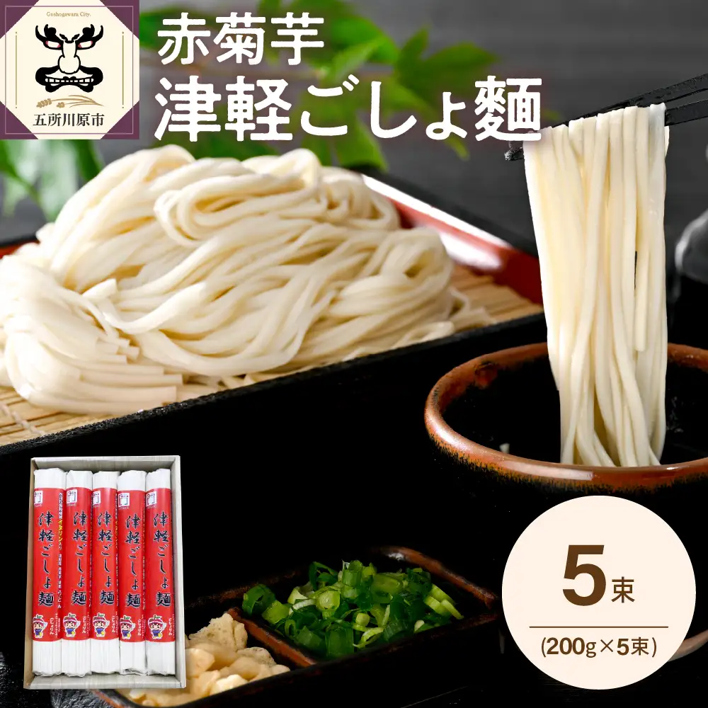 うどん　乾麺 200g×5束 2人前×5 赤 菊芋 もちもち 青森 五所川原 【 菊芋うどん キクイモ ウドン きくいも イヌリン 10食分 10人前 1000g 】