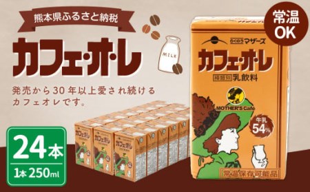 カフェオレ 250ml×24本 1ケース コーヒー牛乳 紙パック 常温保存可能