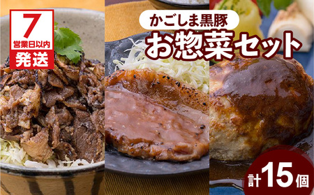【7営業日以内に発送】【岩元精肉店】かごしま黒豚お惣菜セット K045-006 肉 豚肉 惣菜 総菜 冷凍 ハンバーグ スピード配送 最短 すぐ届く お急ぎ