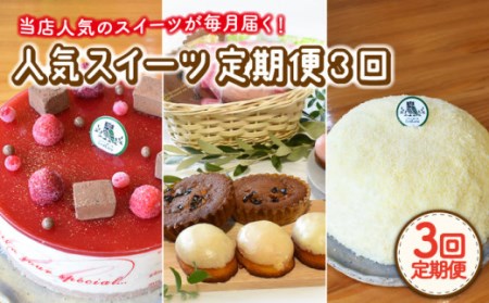 【3回定期便】毎月わくわくスイーツ定期便♪〈ババロア・レアチーズケーキ・焼菓子〉[OAD011] ケーキ