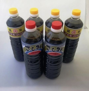 A6014n_こい口醤油 1L×4本 さしみ用かけ醤油 1L×2本セット【しょうゆ 濃口醤油 こいくち 刺身 さしみ】