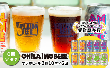 【6回定期便】クラフトビール3種飲み比べ10本セット（ゴールデンエール、アンバーエール、ヌーベルセゾン）｜オラホビール 地ビール　※インターナショナル・ビアカップ2020銀、銅受賞
