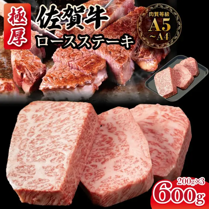 佐賀牛 ロースステーキ 600g ステーキ 牛肉  D300-009