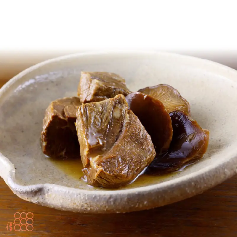 紫野和久傳【牛とあわび茸の旨煮】