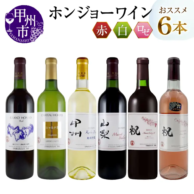 ワイン ホンジョーワインおススメ6本セット(MG)　E-624