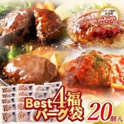 Y61-32 Best4バーグ 20個セット ハンバーグ | 福岡県福智町 | ふるさと