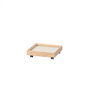 旭川家具　コサイン　プラント ムーバー (スクエア) 【 旭川家具 北海道 旭川市 木製  家具 北海道産材 タモ タモ材 ヤチダモ 観葉植物 花台 キャスター付き 台車 植物台 モイス板 吸湿板付き 園芸 地材地消 シンプル ナチュラル 手作り 北欧 おしゃれ 天然木 無垢 】_01870