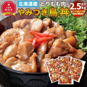 北海道産 とりもも肉 「やみつき鳥丼」250g×10袋セット とりもも肉(タレ込み) _01681