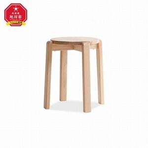 旭川家具　山室家具製作所　ALTO(アルト)　No.1　丸スツール　ナラ　LA色   _00525