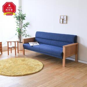 旭川家具 MUKU工房オリジナル MKソファ 170 チェリー 【 国産 無垢 インテリア 木製 ナチュラル ソファ ソファー 2.5人掛け 3人掛け リビング ダイニング 北海道 】_01644