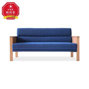 旭川家具 MUKU工房オリジナル MKソファ 140 チェリー 【 国産 無垢 インテリア 木製 ナチュラル ソファ ソファー 2人掛け コンパクトソファ リビング ダイニング 北海道 】_01788