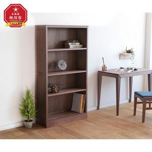 旭川家具 山室家具製作所 プロトNo.416 オープン棚 ウォールナット 【 国産 無垢 インテリア 木製 収納 ナチュラル キャビネット 書棚  本棚 シェルフリビング ダイニング 北海道 】 _01960