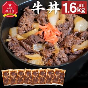 【北海道産牛】牛丼 小分け 計1.6キロ！（200g×8_01718
