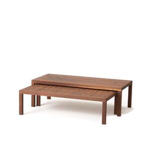 旭川家具 カンディハウス 一本技 ネストテーブルセット ウォルナットOFN_01333