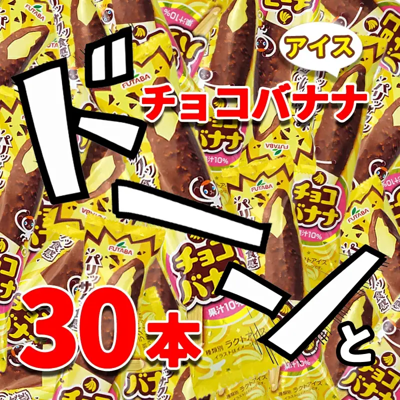 フタバ食品　アイス30本　チョコバナナ生活/人気返礼品 フタバ食品 福袋 スイーツ デザート 大容量 プレミアム 人気 お取り寄せ 限定品 オリジナル 食べ比べ 詰め合わせ 氷菓子 バニラ チョコ アソート 大人におすすめ 子供 おやつ 夏 ひんやり 一押し