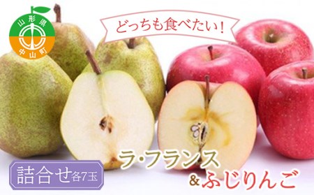 【2026年先行予約】どっちも食べたい！たくさん食べたい！！詰合せ《ラ・フランス＆ふじりんご》 期間限定 数量限定 ラフランス 洋ナシ 洋梨 リンゴ セット F4A-0054