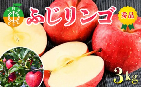 【2026年先行予約】山形県中山町産ふじリンゴ《秀品》 3kg 期間限定 数量限定 山形県産 フルーツ くだもの 果物 りんご 林檎 F4A-0108