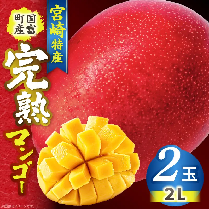 宮崎特産！国富町産の完熟マンゴー 2玉（2L×2玉）