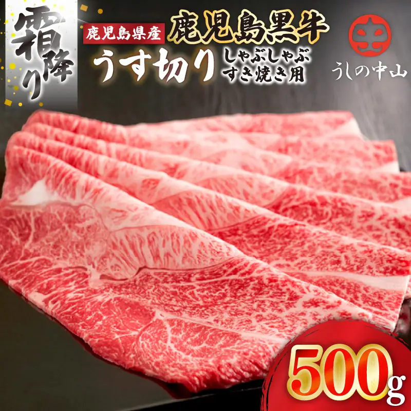 2107-1 うしの中山 霜降り うす切り しゃぶしゃぶ すき焼き用 500g KN050-035 肉 牛肉
