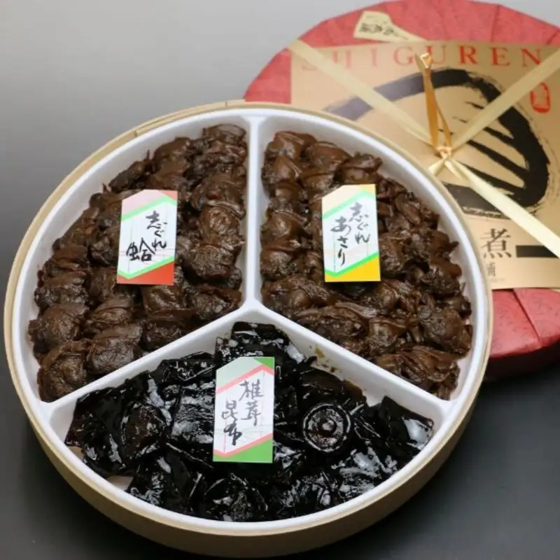 三色志ぐれ詰合せ（椎茸昆布、志ぐれ蛤、志ぐれあさり）