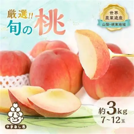 【2026年発送】厳選!旬の桃　約3kg(7玉～12玉)【離島・沖縄配送不可】【配送不可地域：離島・沖縄県】【1395535】
