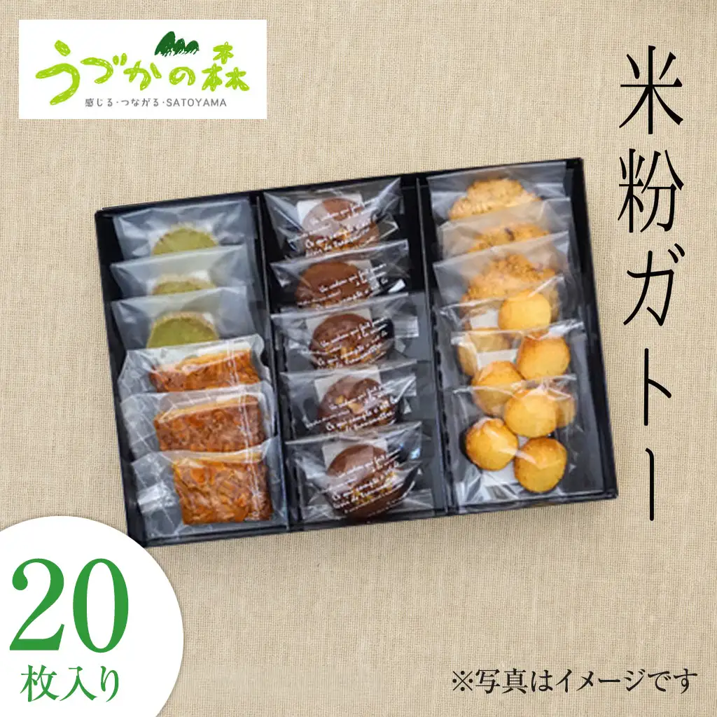米粉ガトー 5種 20枚入りセット 常温 ブランド米 とろかわの恋 米粉 焼き菓子 クッキー 59-02