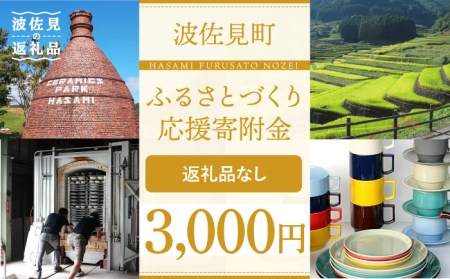 【返礼品なし】長崎県波佐見町 ふるさとづくり応援寄附金（3,000円分）[FB71]
