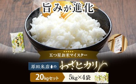 わざヒカリ20kg(5kg×4)セット 五ﾂ星お米マイスターが吟味したお米! 米 HSR-604