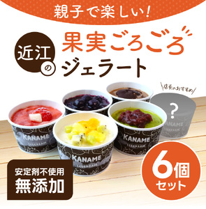 近江の果実ごろごろジェラート 6個セット かなめカフェ 滋賀県 東近江市 A39 ジェラート アイス フルーツ スイーツ 詰め合わせ ギフト 贈り物