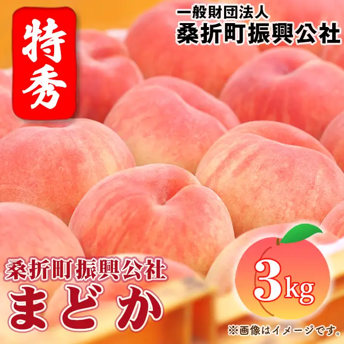もも【まどか・2026年産】特秀3kg（9～11玉）桑折町振興公社 ／ もも モモ 果物 フルーツ 旬 甘い 甘み ジューシー 果肉 果汁 新鮮 フレッシュ デザート おいしい 産地直送 桑折 こおり こおりまち 福島県 特産品 No.183