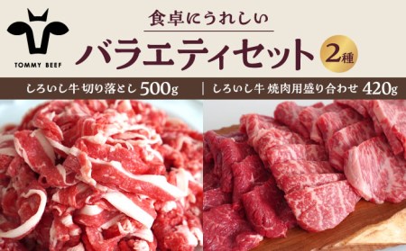 食卓バラエティセット（切り落とし 500g＆焼肉用 420g）/ 牛肉切り落とし [IAH194]