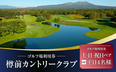 E01 【土日祝日ペアまたは平日4名様】樽前カントリークラブ ゴルフ場利用券　T042-FT02 体験 チケット