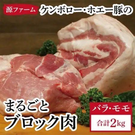 ケンボロー・ホエー豚　ブロック肉 2kgセット_肉  豚肉 _【配送不可地域：離島】【1396944】