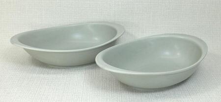 【AB1213】【波佐見焼】 18×13.5×5.5cm楕円オーブン鉢2個組GRM【西海陶器】2 37659