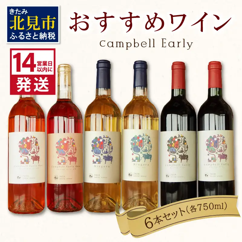 《14営業日以内に発送》おすすめワイン6本セット ( ワイン お酒 酒 ぶどう セット )【138-0016】