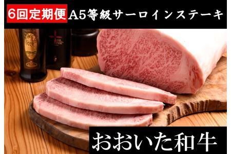 【定期便6回】おおいた和牛 A5等級 サーロインステーキ ソース付き 6回コース 合計4.8kg | 豊後牛 サーロイン ステーキ A5 和牛 牛 牛肉 お肉 肉 おにく にく ソース 6回 定期 定期便 国産 冷凍 大分県 中津市 送料無料