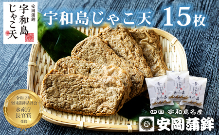 天ぷら 宇和島 じゃこ天 15枚 安岡蒲鉾店 天ぷら C014-020004