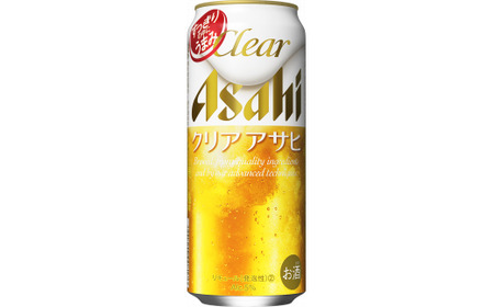 【3か月定期便】【福島のへそのまち　もとみや産】クリアアサヒ500ml×24本　【07214-0355】