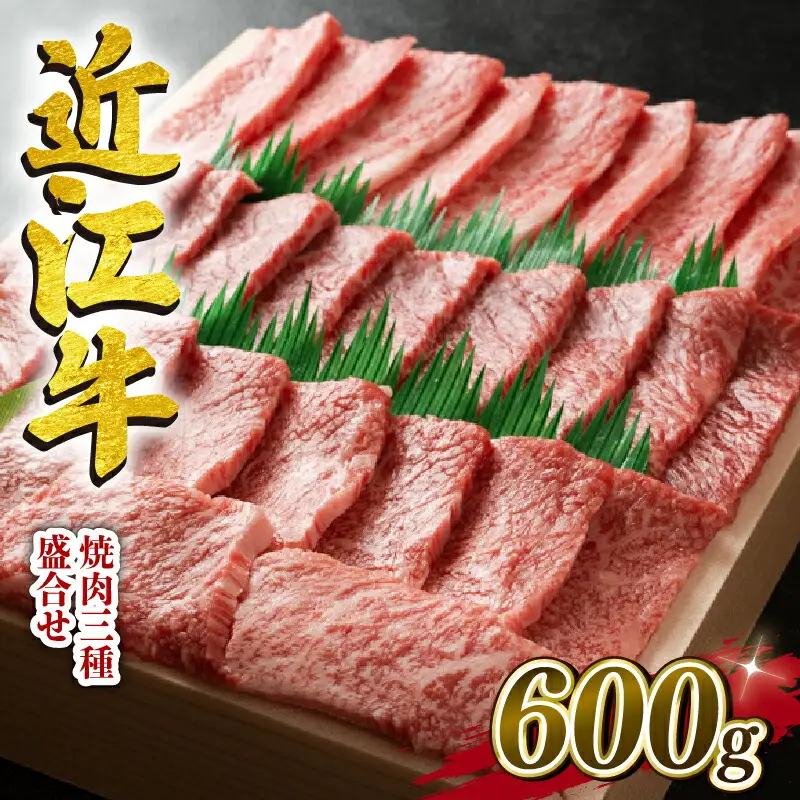 近江牛 牛肉 焼肉 三種 盛り合わせ 600g 霜降り 赤身 