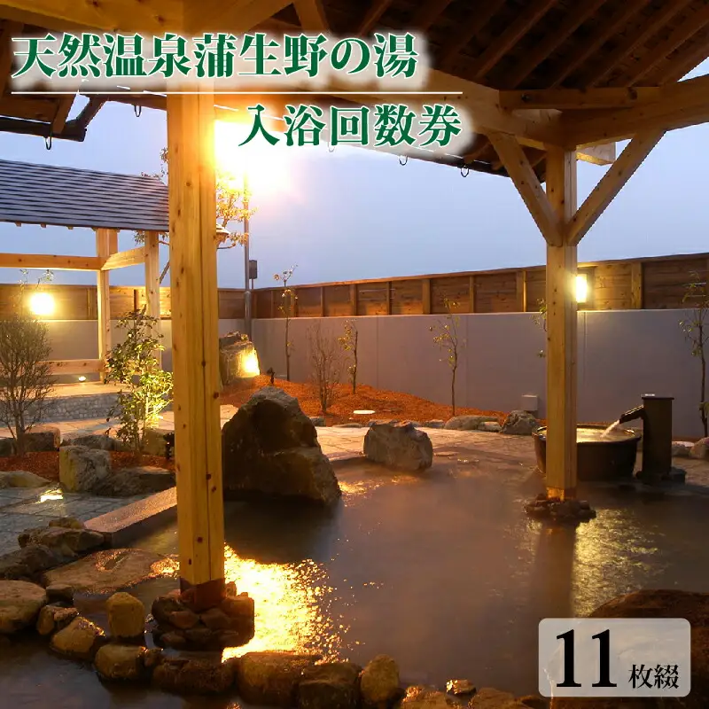蒲生野の湯 入浴回数券 ( 11枚綴り ) チケット 温泉利用券 温泉 天然温泉 露天風呂 サウナ ジェットバス 電気風呂 滋賀県 竜王町 送料無料 