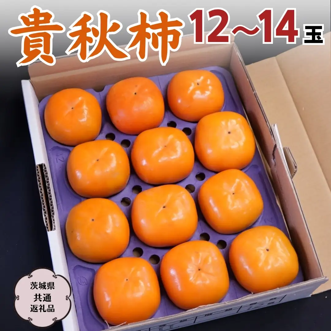 貴秋柿 12～14玉  (茨城県共通返礼品 石岡市) 果物 くだもの フルーツ 柿 かき 2026年11月上旬以降発送 [DC006sa]
