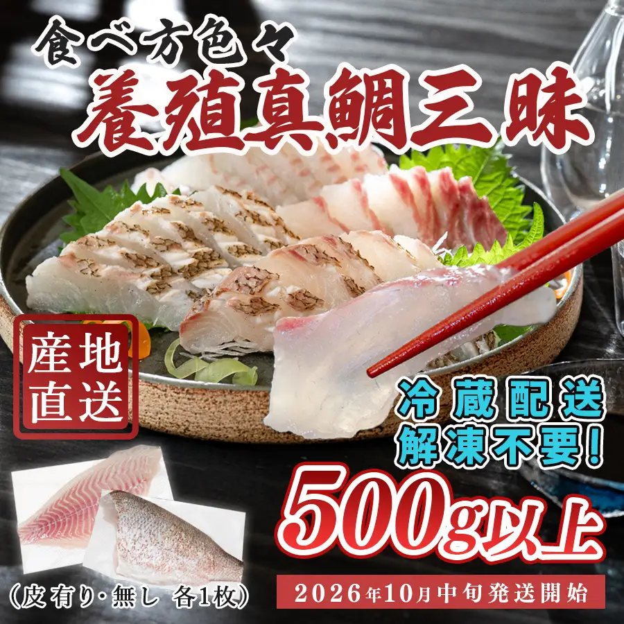 【先行受付】 朝獲れ 真鯛 フィーレ 皮付き 皮なし 500g以上 刺身 冷蔵 養殖 たい タイ マダイ セット 真空パック 産地直送 当日発送 鮮度抜群 鯛めし 鯛丼 カルパッチョ お取り寄せ ギフト 贈答 はやぶさ水産 四国 高知県 大月町 柏島産