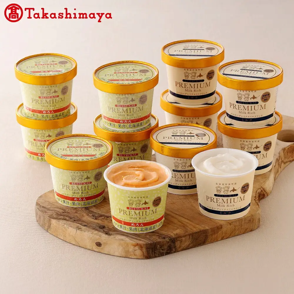 べつかい乳業興社 プレミアムミルクリッチ ミルク・めろん各6個 高島屋選定品 アイスクリーム 北海道 別海町 アイス