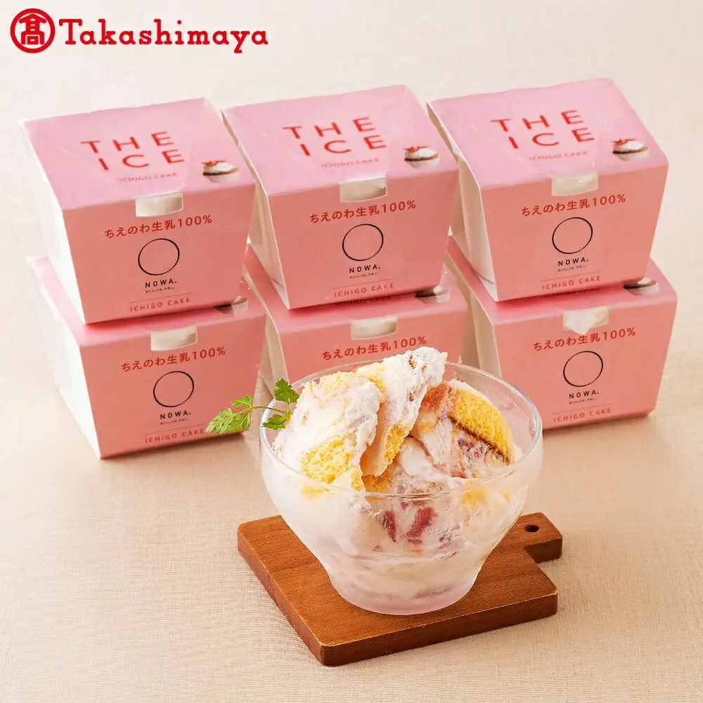 J FARM AMUSE 株式会社  THE ICE いちごケーキ6個 高島屋選定品 【TK0000066】（ あいす アイス アイスクリーム いちご イチゴ 苺 北海道 別海町 人気 ふるさと納税 ）