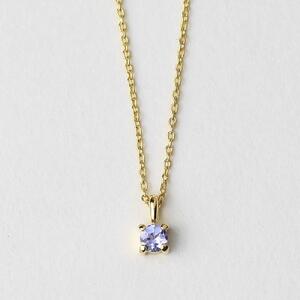 【12月誕生石タンザナイトネックレス】SILVER925/K18ゴールドプレーティング 長さ40cm SV-06-12 ネックレス