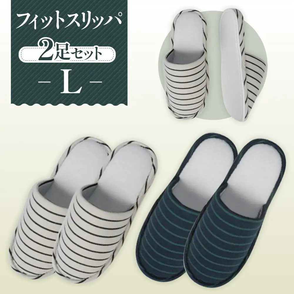 フィットスリッパ Lサイズ 2足セット No.039