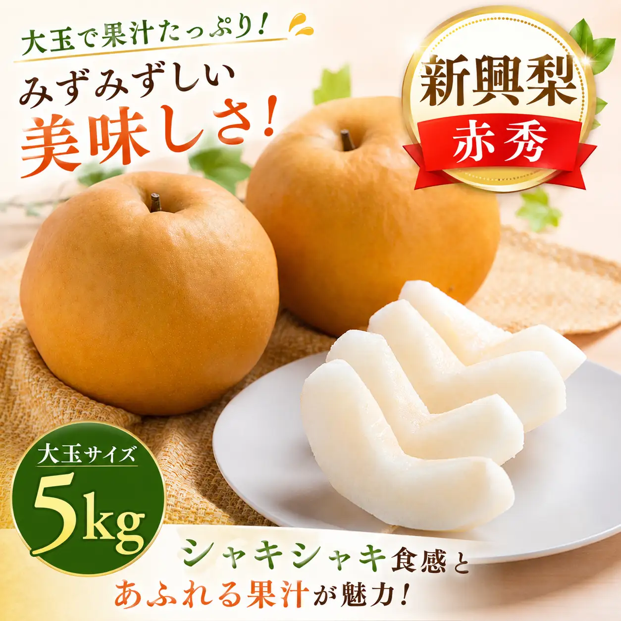 Y042 新興梨(赤秀) 5kg