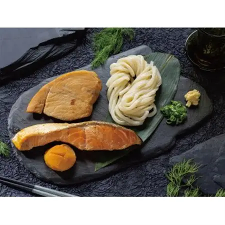 伊達な晩酌プレート(玄昌石プレート・伊達の燻製3種・うどん)_麺 うどん    魚介・海産物     雑貨・日用品  キッチン用品 _【配送不可地域：離島】【1355007】