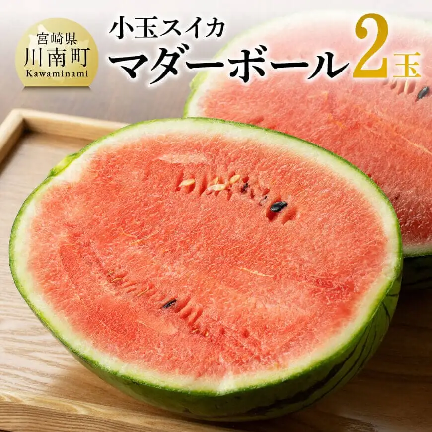【令和8年産】宮崎県産　小玉スイカ（マダーボール）2玉 【 数量限定 国産 宮崎県産 西瓜 フルーツ 果物 すいか】