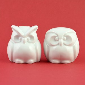 【伊万里焼】ふくろう２個セットインテリア 置物 縁起物 025-H468